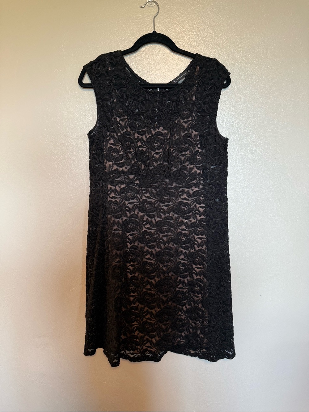 INC International Concepts Black Floral Lace Mini Dress